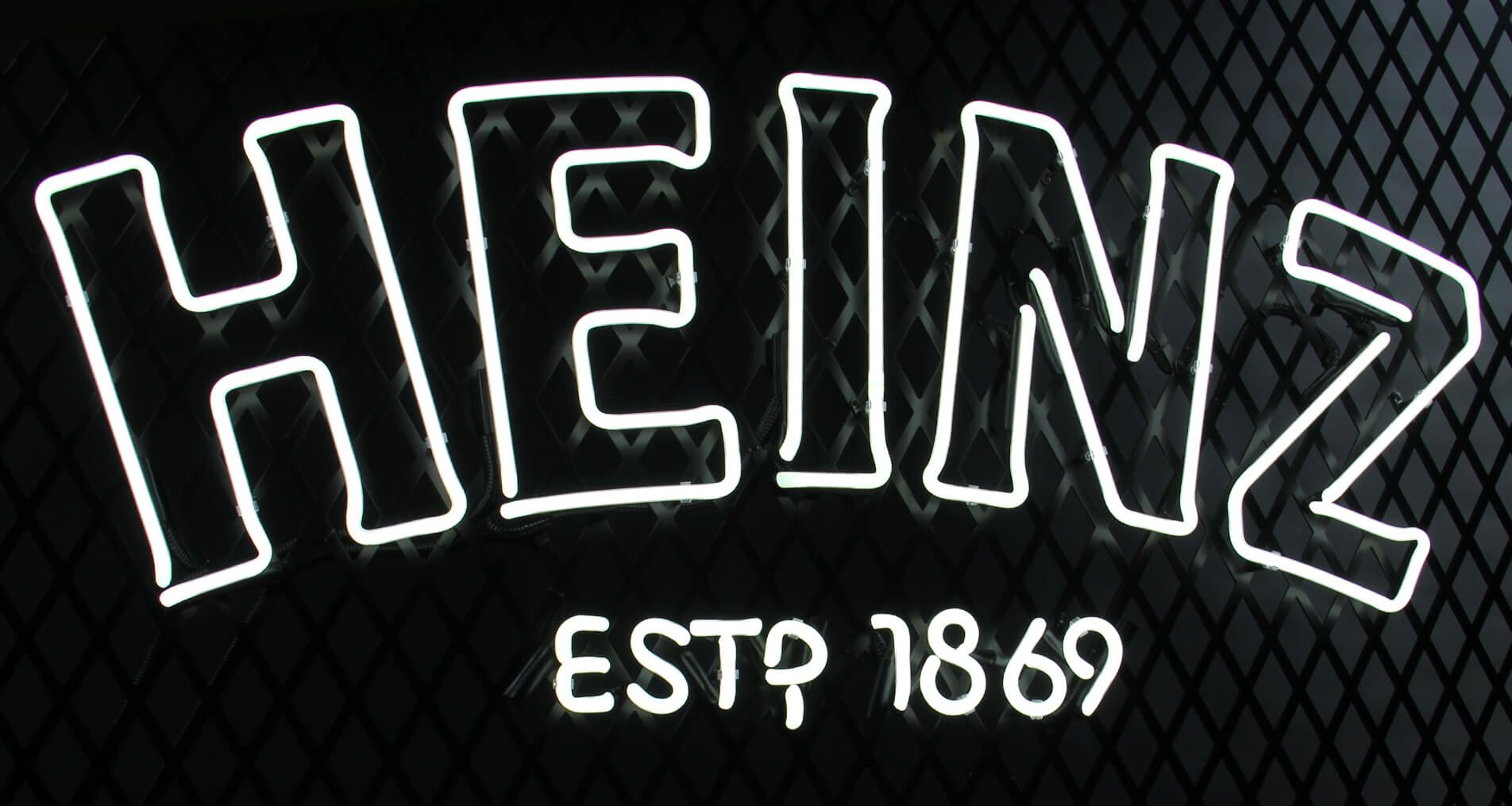 Heinz neon - Wit neon heinz 1896
