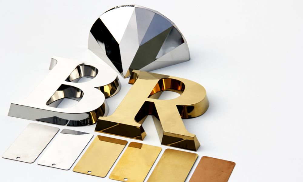 Roestvrijstalen letters - metalen letters, gold sheet letters, roestvrij staal